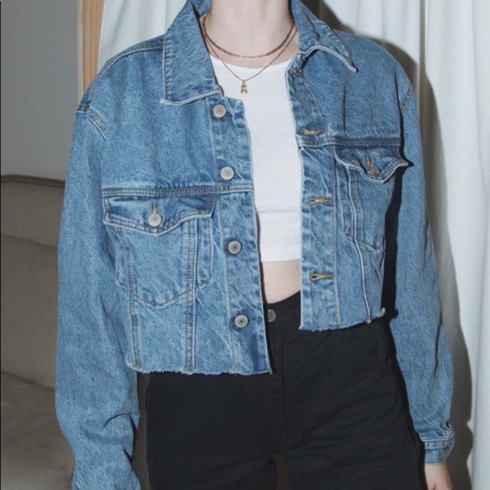 Brandy Melville denim cropped jacket